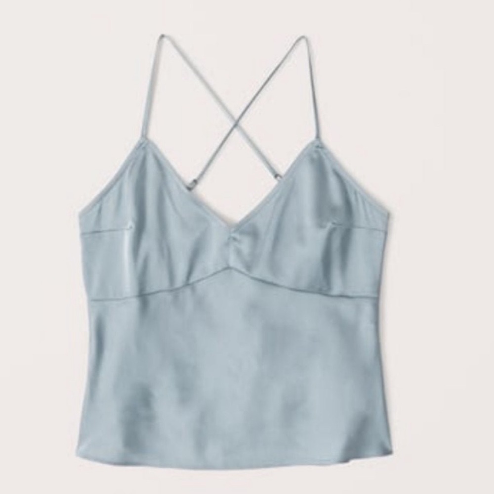 NWT Abercrombie cross back satin tank